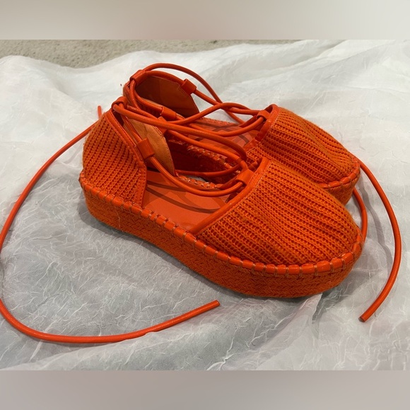 ASOS Bright Orange Espadrille Flats - Picture 2 of 4